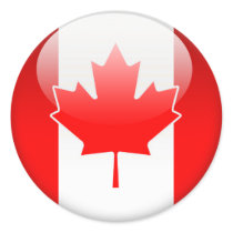 Canadian Flag 2.0 Round Stickers