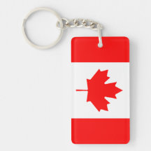 Canadian Flag Acrylic Keychain (Single Sided)