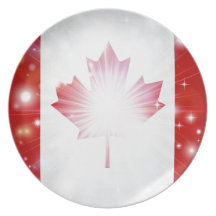 Canadian flag background party plate