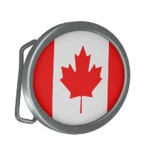 Canadian Flag Belt Buckle