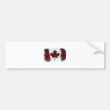 Canadian Flag Graffiti Bumper Sticker