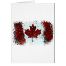 Canadian Flag Graffiti Card