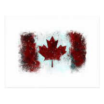 Canadian Flag Graffiti Postcards