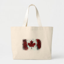 Canadian Flag Graffiti Tote Bags