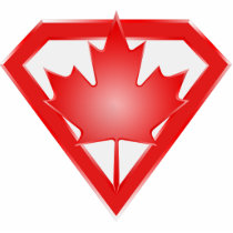 Canadian Flag Hero Shield, cut-out magnet Photo Sculpture