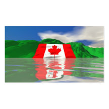 Canadian Flag Land - Business Size Business Card Templates