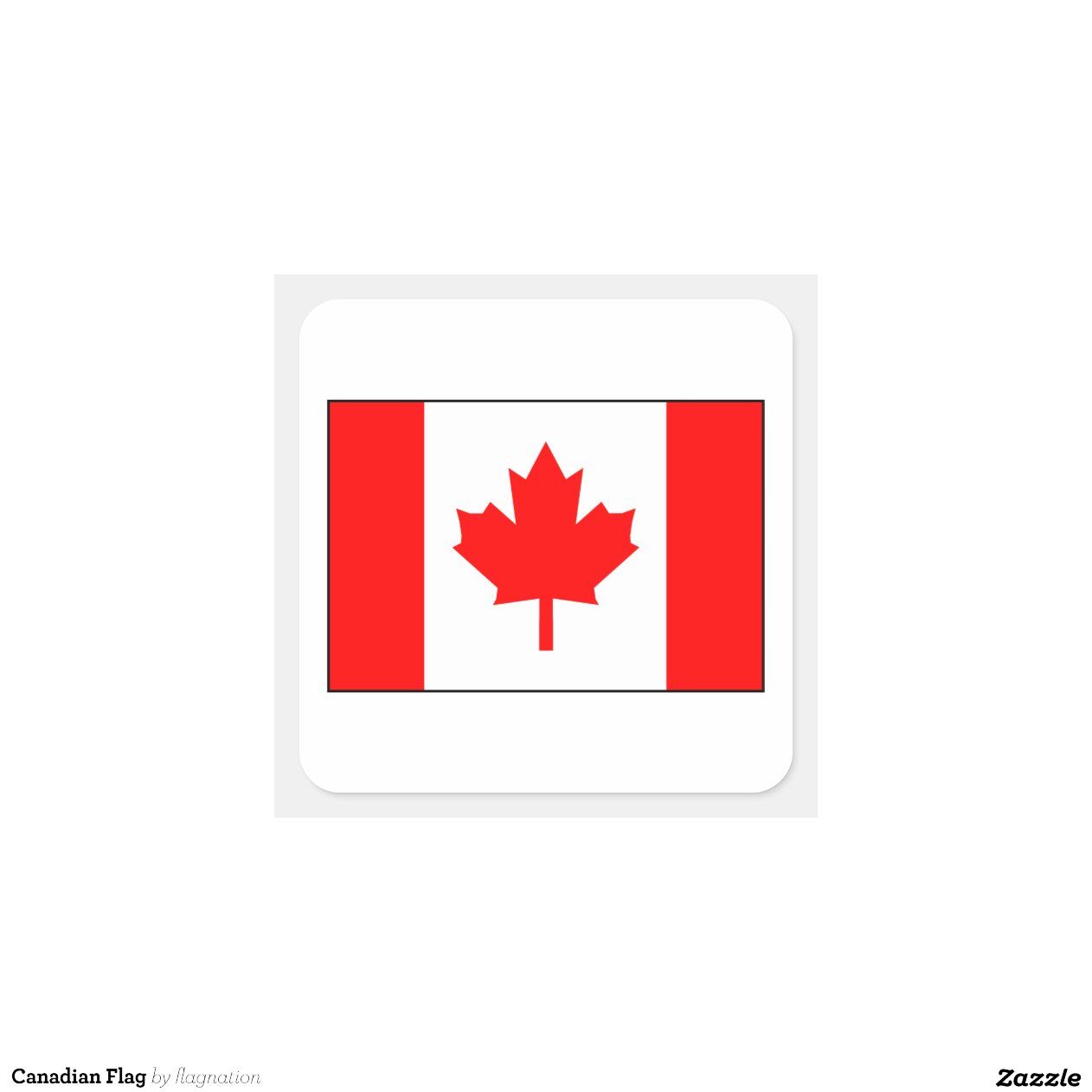 Canadian Flag Square Stickers Zazzle