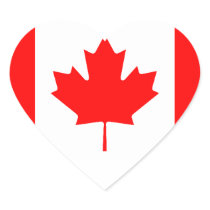 Canadian Flag Sticker (Heart)