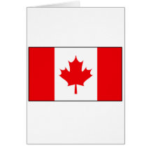 Canadian Flag T-shirts and Gifts Greeting Cards