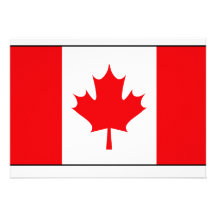 Canadian Flag T-shirts and Gifts Custom Invitations
