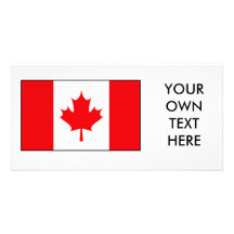 Canadian Flag T-shirts and Gifts Customized Photo Card