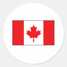 Canadian Flag T-shirts and Gifts Round Stickers