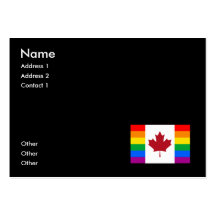 CANADIAN GAY PRIDE FLAG BUSINESS CARD TEMPLATES
