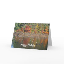 Canadian Geese In Autumn Nature Birthday Card