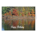 Canadian Geese In Autumn Nature Birthday Card
