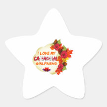Canadian Girlfriend Designs Star Sticker