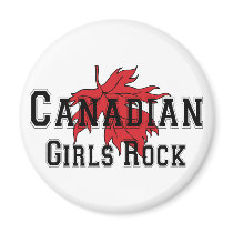 Canadian Girls Rock Fridge Magnets