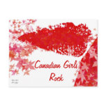 Canadian Girls Rock (Red & White) Pop Art Postcard