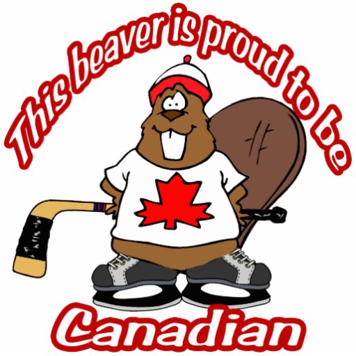 Canadian Hockey Beaver Ornament Acrylic Cut Outs 