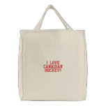 Canadian Hockey Embroidered Bag