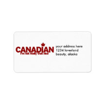 Canadian Humour Address Labels