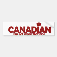 Canadian Humour Bumper Stickers