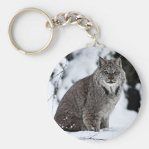Canadian Lynx in the Snow Keychains