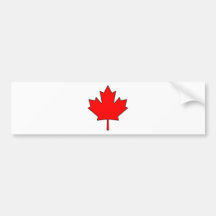 Canadian Maple Leaf Canada National Symbol Bumper Sticker