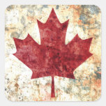 Canadian Maple Leaf Square Sticker