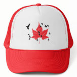 Canadian Maple Leaf with pigeons Trucker Hat