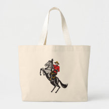 Canadian Mounted Police Mountie Riding Horse Canvas Bags