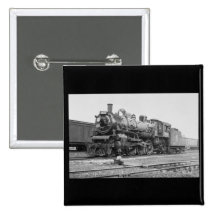 Canadian National Railroad Engine 5078 Pinback Button