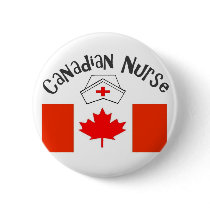 Canadian Nurse (Canadian Flag) Nurse Cap Button