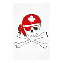 Canadian Pirate Customized Stationery