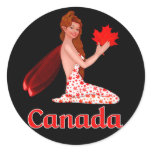 Canadian Pixie Round Stickers