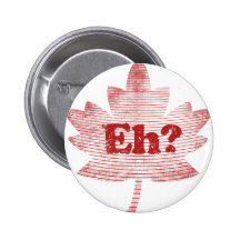 Canadian Pride Maple Leaf Pinback Button