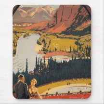 Canadian Rockies Travel Poster MousePad