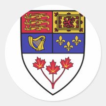Canadian Shield, Canada Round Stickers