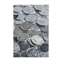 Canadian Silver Coins Gallery Wrapped Canvas