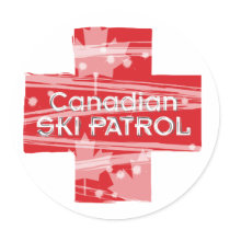 Canadian Ski Patrol Round Sticker