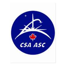Canadian Space Agency Logo Postcard