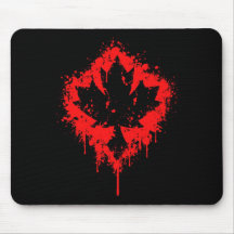 Canadian Splatter Design (red) Mouse Pad