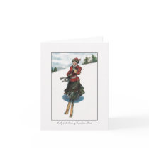 Canadian Woman Skier - Vintage Card