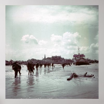 Canadians Juno Beach D-Day France World War II Poster by PaperTimeMachine