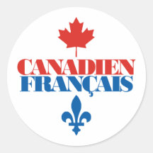 Canadien Francais 3 Round Sticker