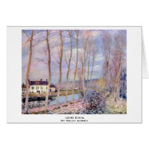 Canal de Loing par Sisley Alfred Carte De Vœux