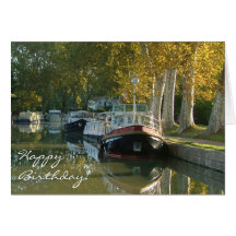 Canal du Midi, France birthday card