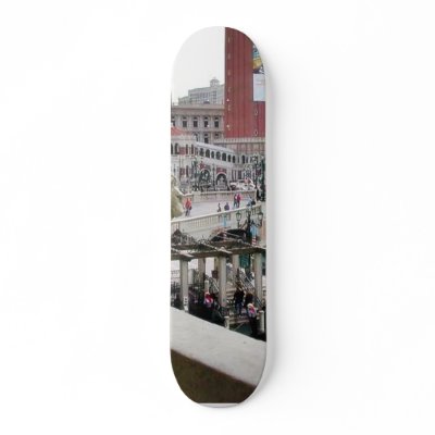 Canals Gondolas Bridges Las Vegas Skate Deck by lifesphere
