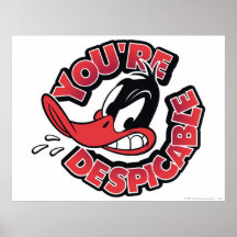 Canard de Daffy - vous êtes ignobles Affiche