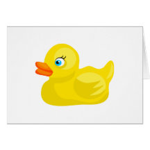 Canard en caoutchouc jaune carte de vœux